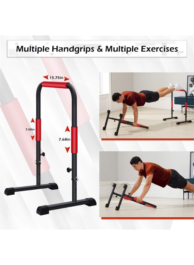 سبورت كيو متوازي تمارين قابل للتعديل للجيم المنزلي – جهاز ديبس احترافي – عارضة ضغط وتمارين كاليستنكس متعددة الاستخدام – قاعدة ثابتة مانعة للانزلاق – معدات لياقة بدنية للرجال والنساء - Image 3